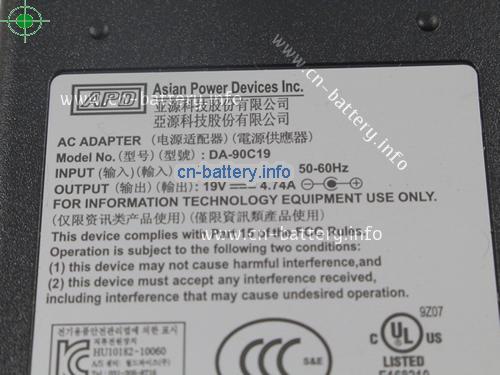  image 3 for  APD 19V 4.74A笔记本适配器，笔记本电脑充电器在线網購,APD19V4.74A90W-5.5x1.7mm 