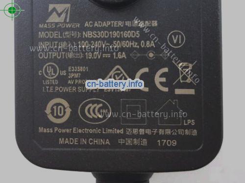  image 2 for  Mass Power 19V 1.6A笔记本适配器，笔记本电脑充电器在线網購,MASSPOWER19V1.6A30W-5.5x2.1mm-AU 