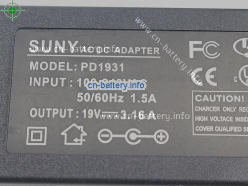  image 1 for  SUNY 19V 3.16A笔记本适配器，笔记本电脑充电器在线網購,SUNY19V3.16A60W-4PIN 